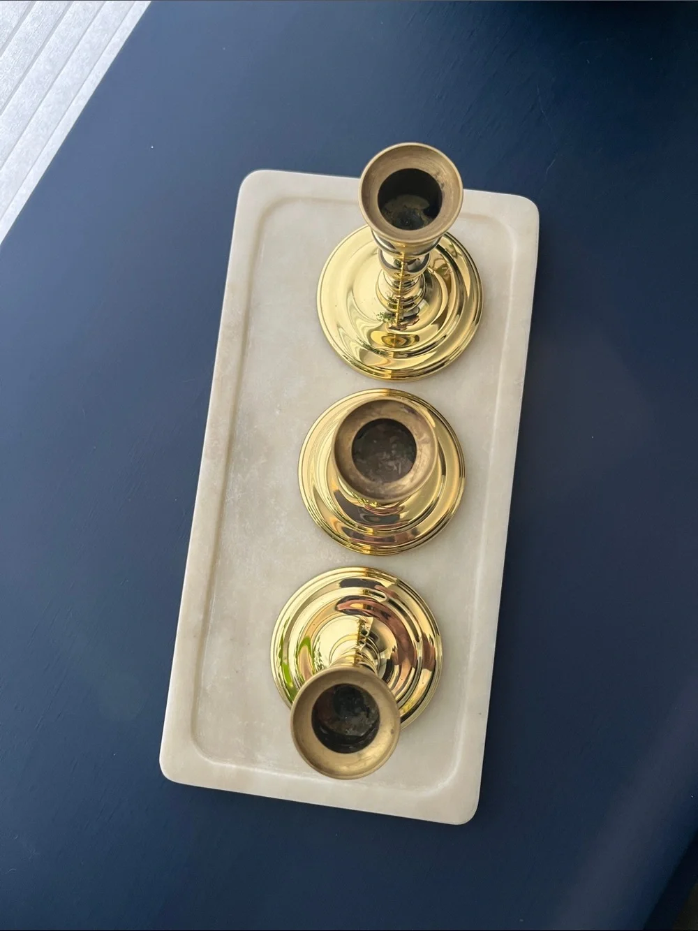Set of Brass Baldwin candlesticks
